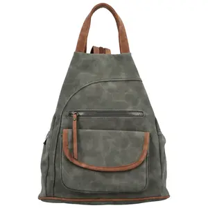 Stylový dámský koženkový batůžek Levetris, šedý