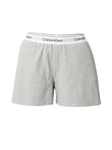 Calvin Klein Underwear Pyžamové nohavice  sivá melírovaná / čierna / biela