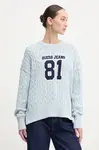 Bavlněný svetr Guess Jeans modrá barva, W5RR48 Z3HM1