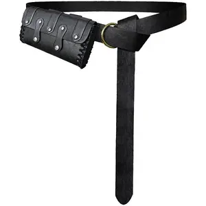 Leather Waist Bag and Belt Set