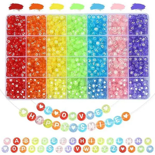 1400Pcs Transparent Acrylic Beads