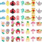 48Pcs 16 Style Resin Cabochons