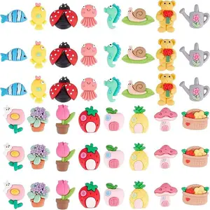 48Pcs 16 Style Resin Cabochons