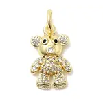 Brass Micro Pave Cubic Zirconia Charms