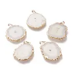 Dyed Natural Druzy Solar Quartz Crystal Pendants