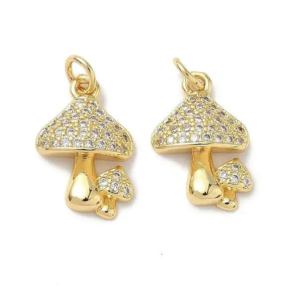 Brass Micro Pave Cubic Zirconia Pendants