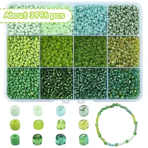DIY Round Glass Seed Beads Bracelets Jewelry Making Kits