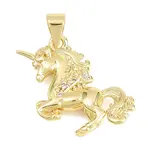 Brass Micro Pave Cubic Zirconia Pendants