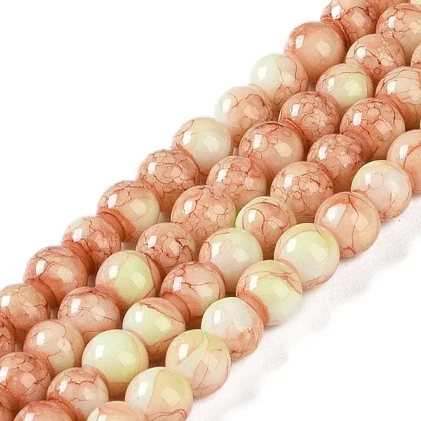 Baking Paint Glass Bead Strands