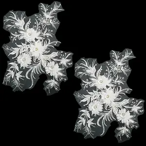 Polyester Acrylic Rhinestones Applique embroidery ABS Sequins