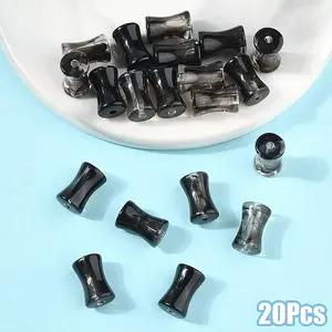 20Pcs Transparent Acrylic Beads Ink Wind Gradient Effect