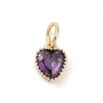 Brass Micro Pave Cubic Zirconia Pendants