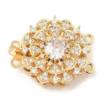 Brass Micro Pave Clear Cubic Zirconia Box Clasps
