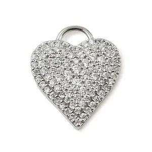 Brass Micro Pave Cubic Zirconia Pendants