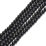 Synthetic Black Stone Beads Strands