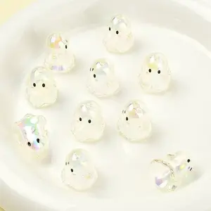 10Pcs Transparent Acrylic Bead Caps