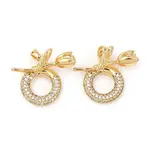 Brass Micro Pave Clear Cubic Zirconia Pendants