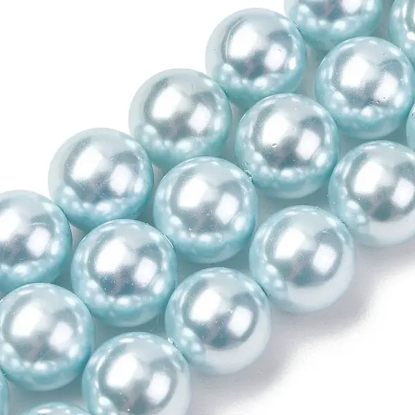Electroplated Shell Pearl Beads Strands