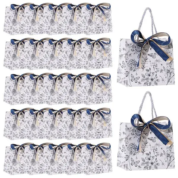 Floral Printed Paper Gift Tote Bags