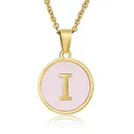 Natural Shell Initial Letter Pendant Necklace