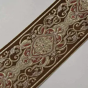 Flower Pattern Vintage Jacquard Polyester Ribbon