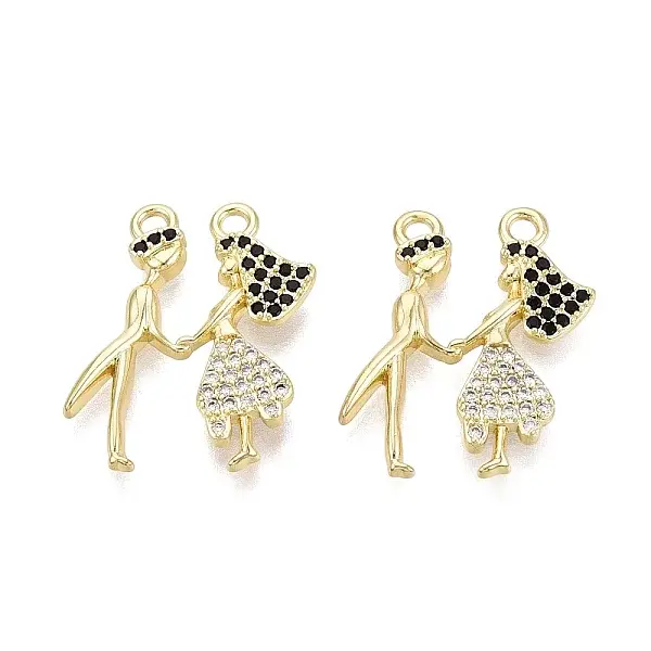 Valentine's Day Brass Micro Pave Cubic Zirconia Pendants