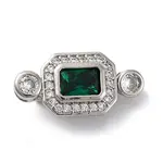 Brass Micro Pave Cubic Zirconia Box Clasps