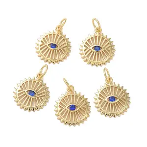 Brass Micro Pave Cubic Zirconia Charms