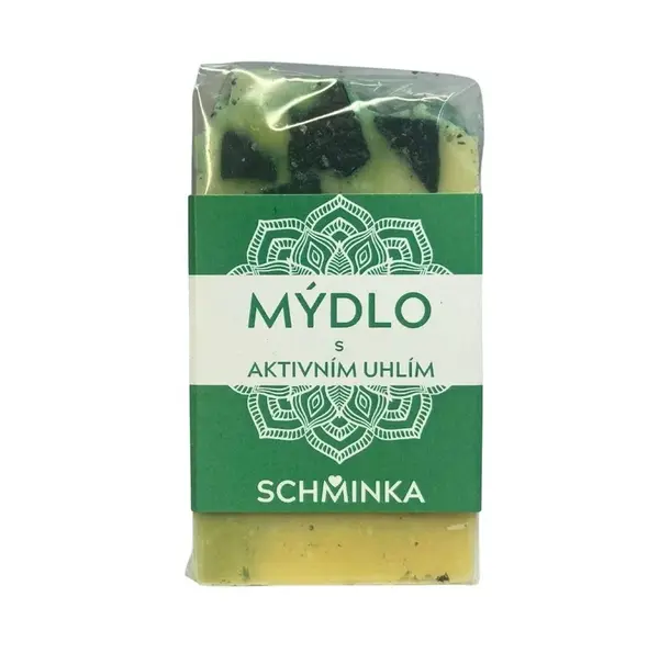 Schminka Olivové mýdlo s aktivním uhlím a vůní měsíčku 80 g