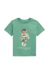Tričko Polo Ralph Lauren zelená barva, 322973121001