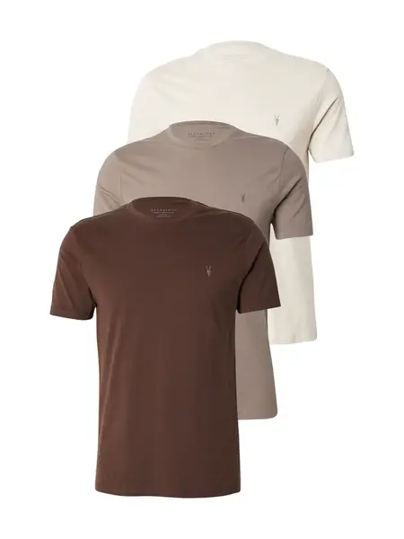 AllSaints Tričko 'BRACE'  béžová / hnedá / mokka