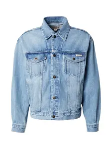 Calvin Klein Jeans Prechodná bunda  modrá denim