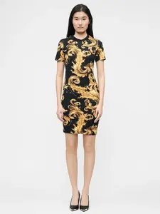 Versace Jeans Couture Šaty  hnedá / žltá / karí / čierna