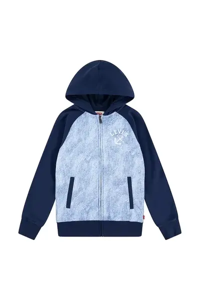 Dětská mikina Levi's TROMPE LOEIL DENIM HOODIE