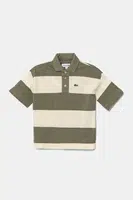 Dětská bavlněná polokošile Lacoste zelená barva, PJ8423