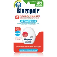 Biorepair Dental Floss Non-Waxed Ultra-Flat nevoskovaná dentální nit pro citlivé zuby Red 30 m