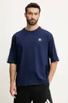 Bavlněné tričko adidas Originals Adicolor pánské, tmavomodrá barva, s aplikací, JP1059