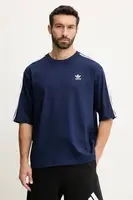 Bavlněné tričko adidas Originals Adicolor pánské, tmavomodrá barva, s aplikací, JP1059