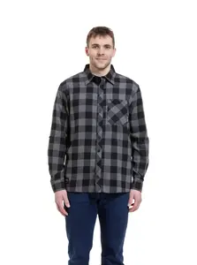 Meatfly pánská košile Kurt Black / Gray | Černá | Velikost S