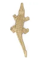 Nástěnný věšák Doing Goods Chewy Crocodile Hook L žlutá barva