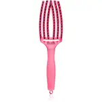 Olivia Garden Fingerbrush L´amour plochý kartáč na vlasy Hot Pink 1 ks