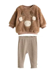 Next Set  hnedá / gaštanová / biela