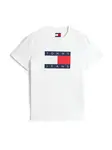 Tommy Jeans Tričko 'Tommy Flag'  námornícka modrá / červená / biela