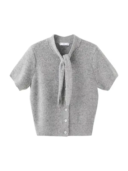 MANGO Kardigán 'CORBAT'  sivá