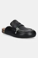 Kožené pantofle JW Anderson Biker Loafer dámské, černá barva, LF0071 LA0268 999
