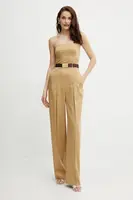 Overal Elisabetta Franchi zelená barva, s kulatým výstřihem, TU05152E2