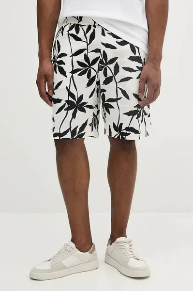 Lněné kraťasy Calvin Klein