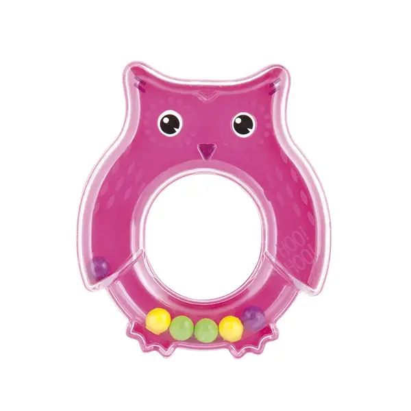 CANPOL BABIES Chrastítko sova - růžové