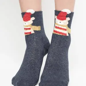Socks with the application grey bear