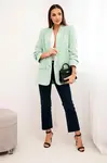 Elegant blazer with lapels light mint